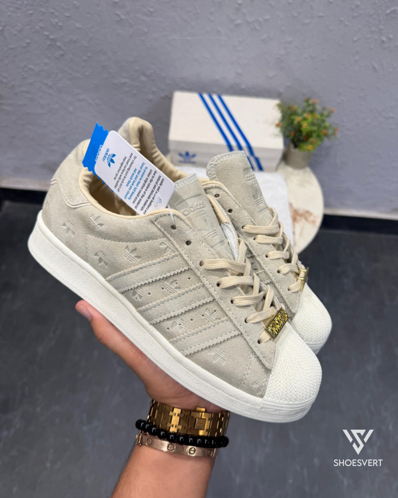 AD SUPERSTAR BEIGE ENGRAVED