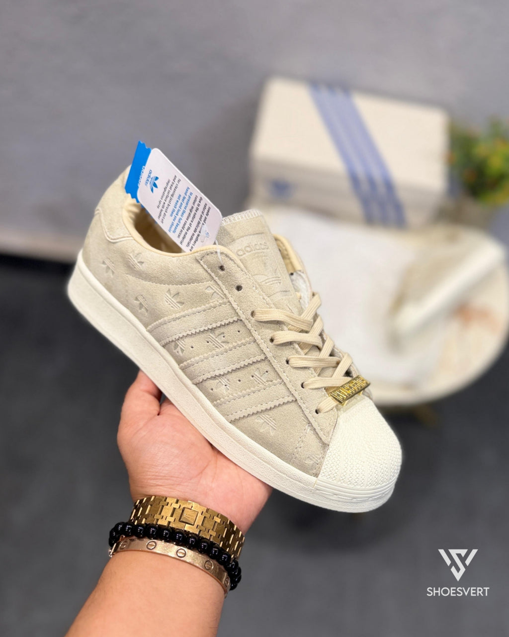 AD SUPERSTAR BEIGE ENGRAVED