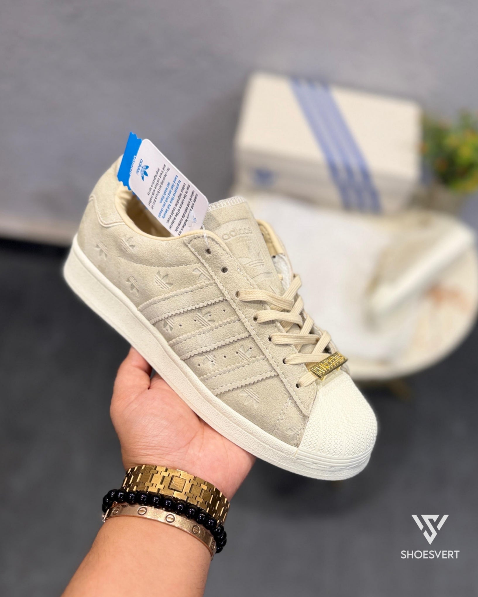 AD SUPERSTAR BEIGE ENGRAVED