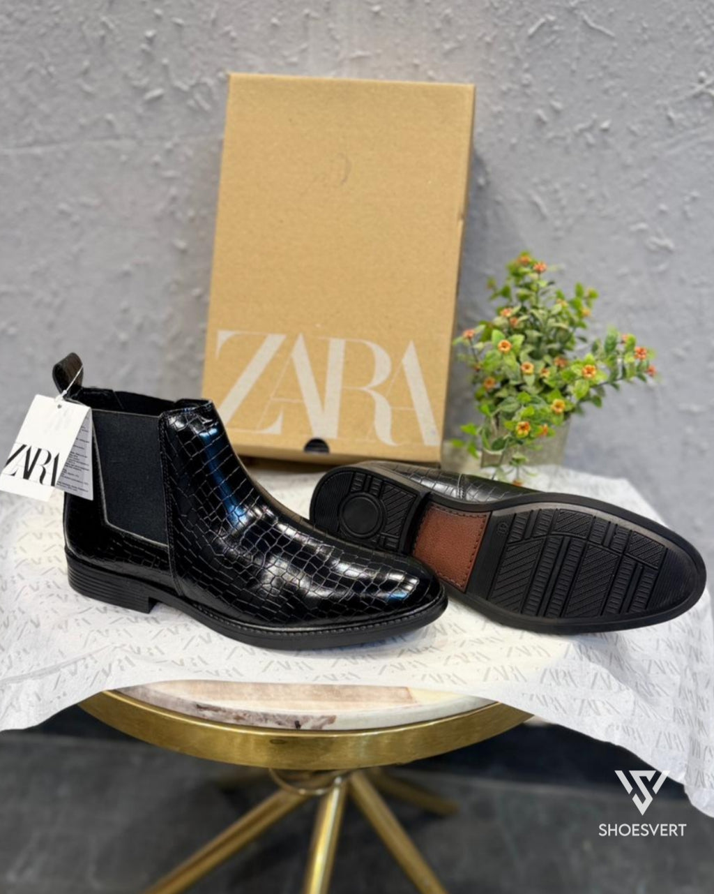 ZAR CROCO CHELSEA BOOTS