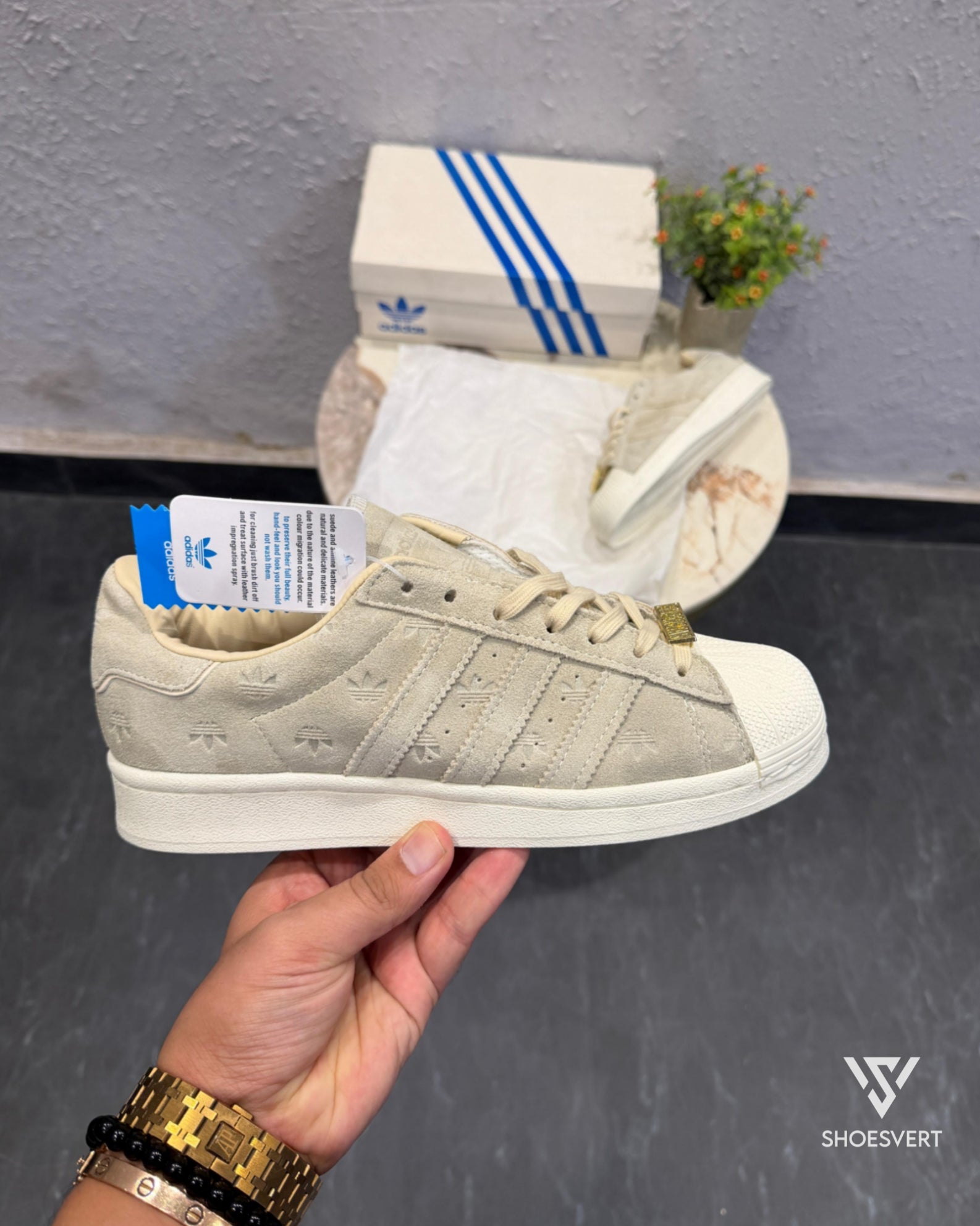 AD SUPERSTAR BEIGE ENGRAVED
