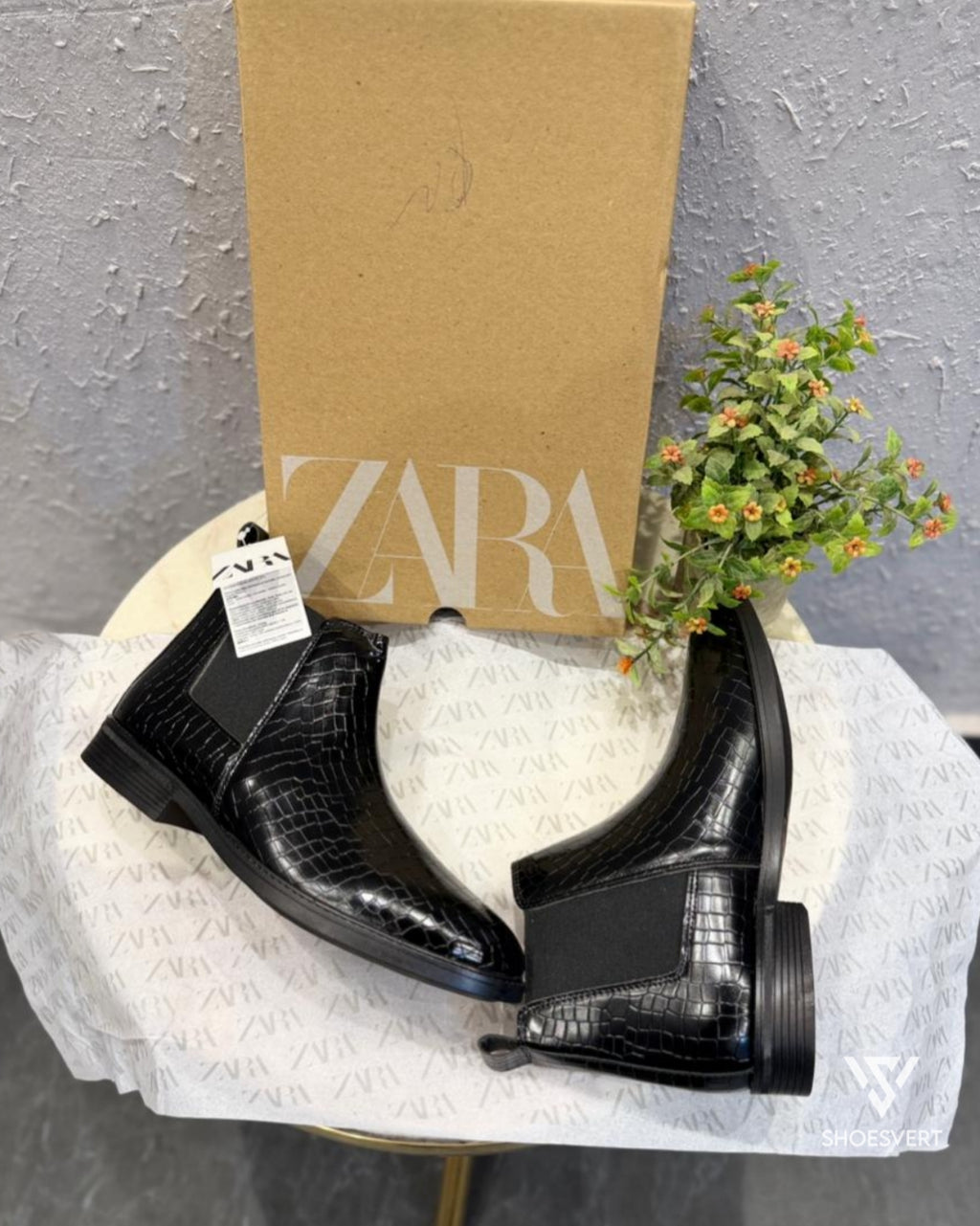 ZAR CROCO CHELSEA BOOTS